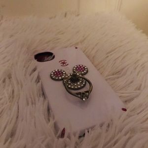 This is a pink and white style, Disney costume, Speck brand iPhone 5 case.